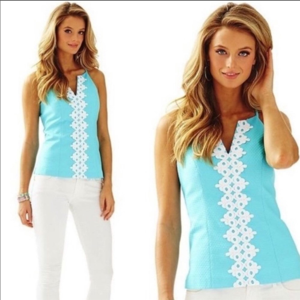 LILLY PULITZER- Magnolia Breakwater Tank Top